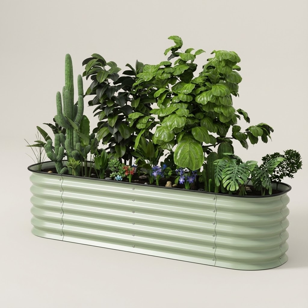 Flexibles Hochbeet-System aus Metall – 4-in-1