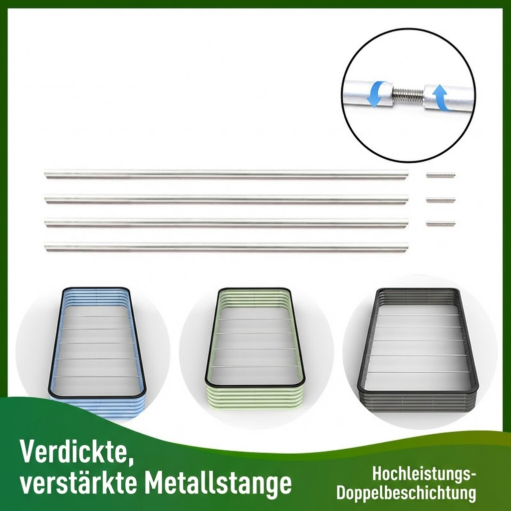Hochbeet Verstärkungsstange – Metall Stützstrebe zur Stabilisierung und Verformungsschutz